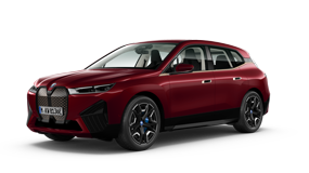 Rotes Auto, seitliche Ansicht, schwarzer Hintergrund.